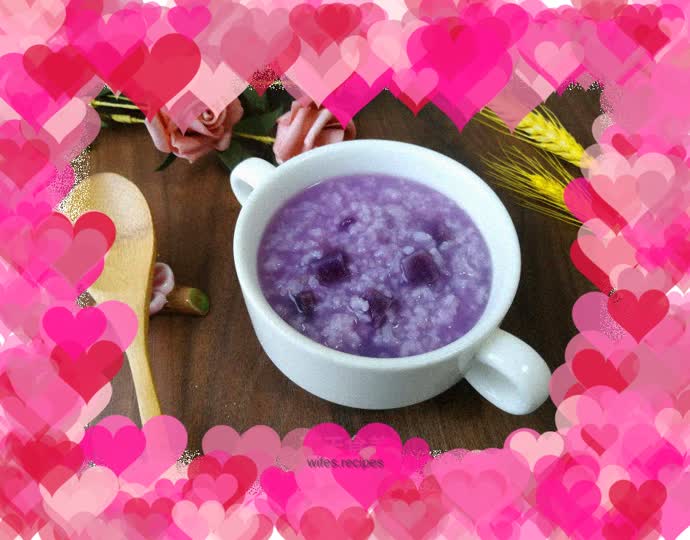 Purple sweet potato porridge