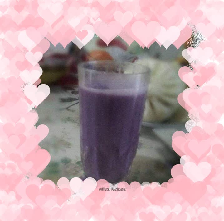 Purple sweet potato soy milk