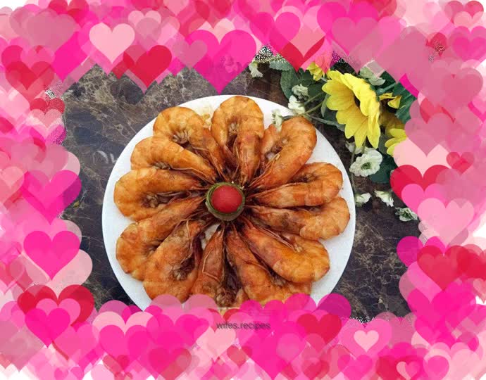 Braised prawns