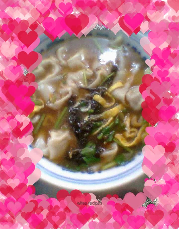 My egg shredded wontons