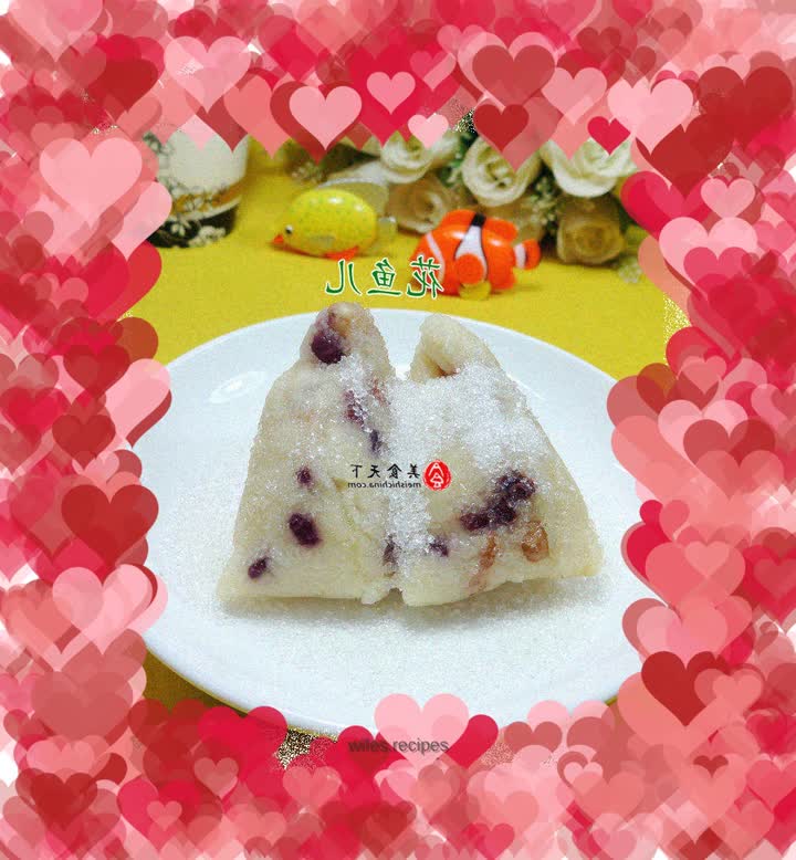 Peanut rice, red bean and glutinous rice dumplings