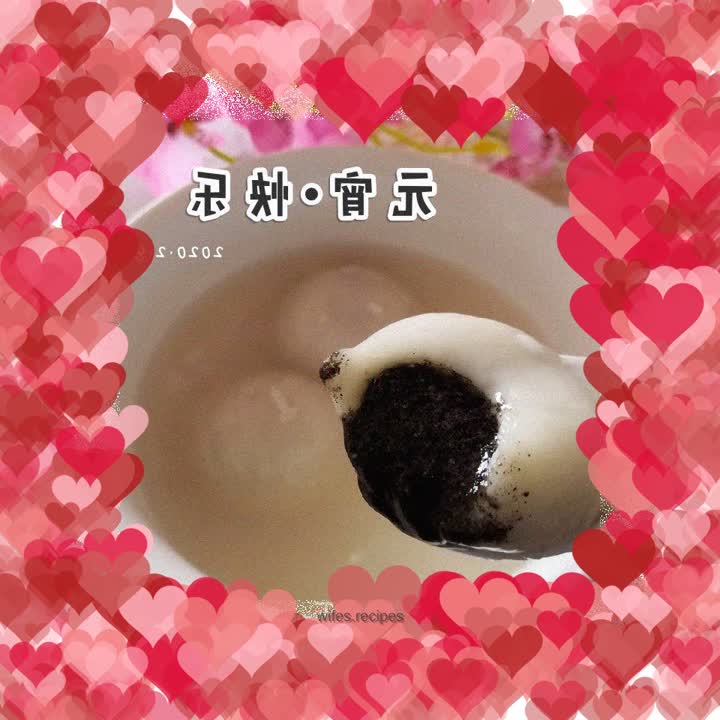 Rice wine and sesame glutinous rice balls