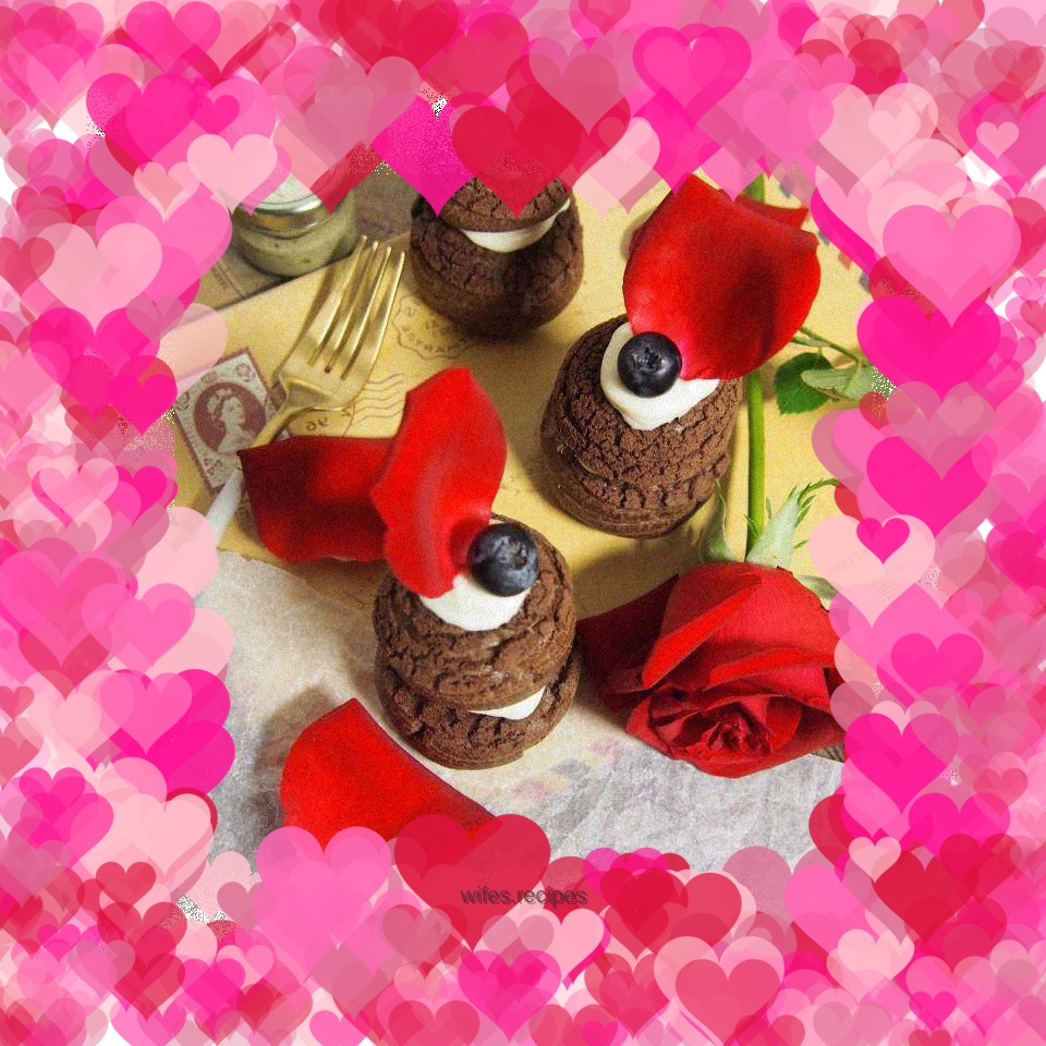 Chocolate meringue puff tart