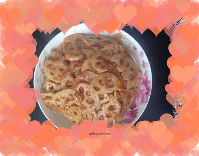 Sweet and sour lotus root slices