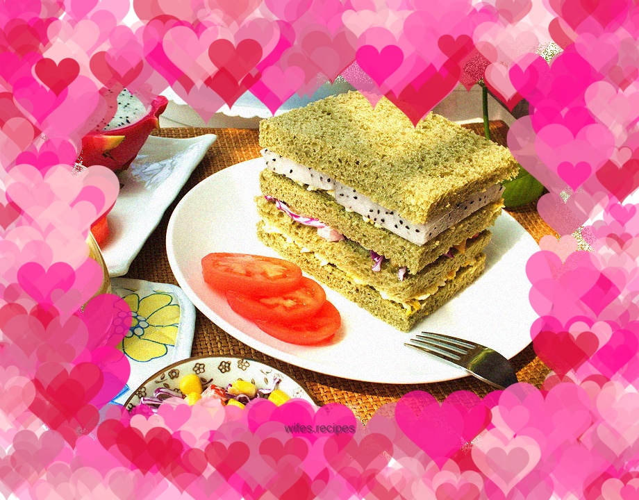 Colorful Dragon Fruit Sandwich
