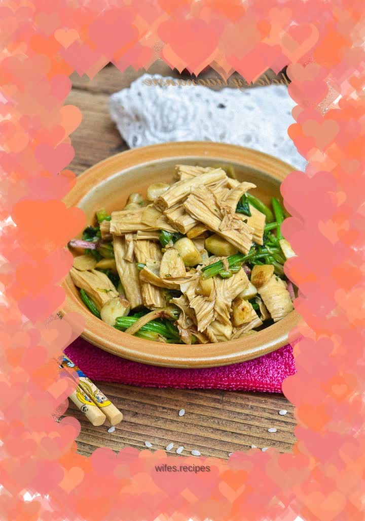 Stir-fried Bean Curd with Spinach