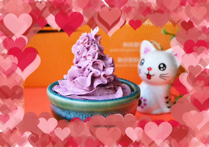 Taro and purple sweet potato ice cream