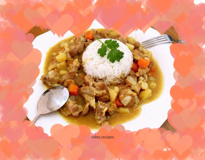 Curry cartilage rice bowl