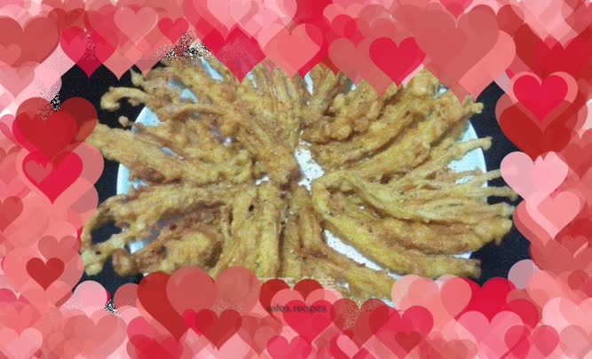 Fried Enoki Mushrooms