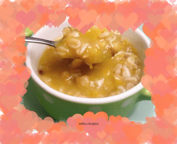 Baby food supplement pumpkin oatmeal porridge for babies aged 8-12 months