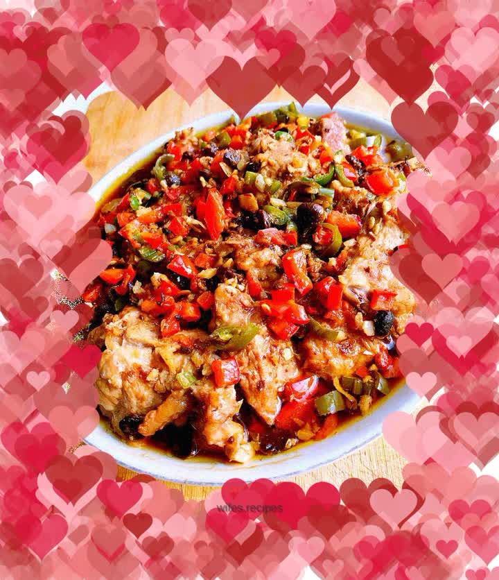 Steamed Pork Ribs with Black Bean Pepper