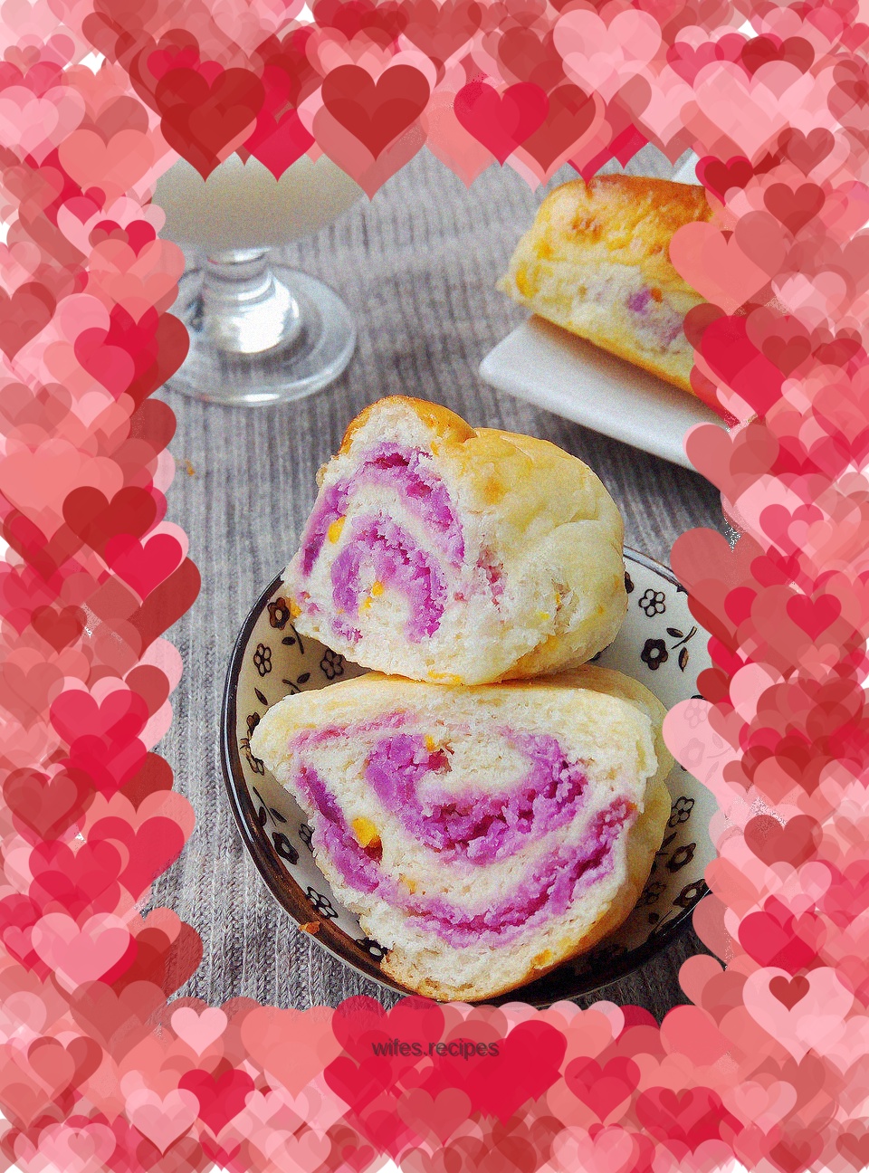 Orange peel and purple potato bread