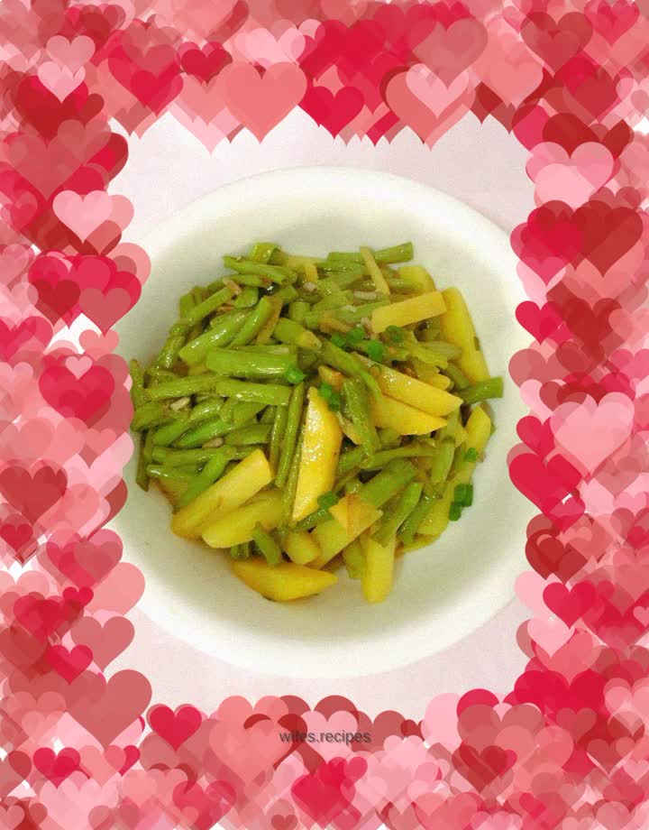 Beans stewed with potatoes