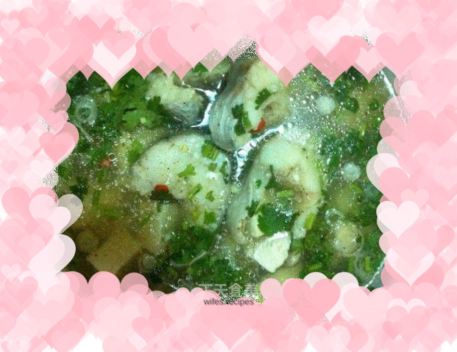 Spicy and sour cod fish and tofu soup