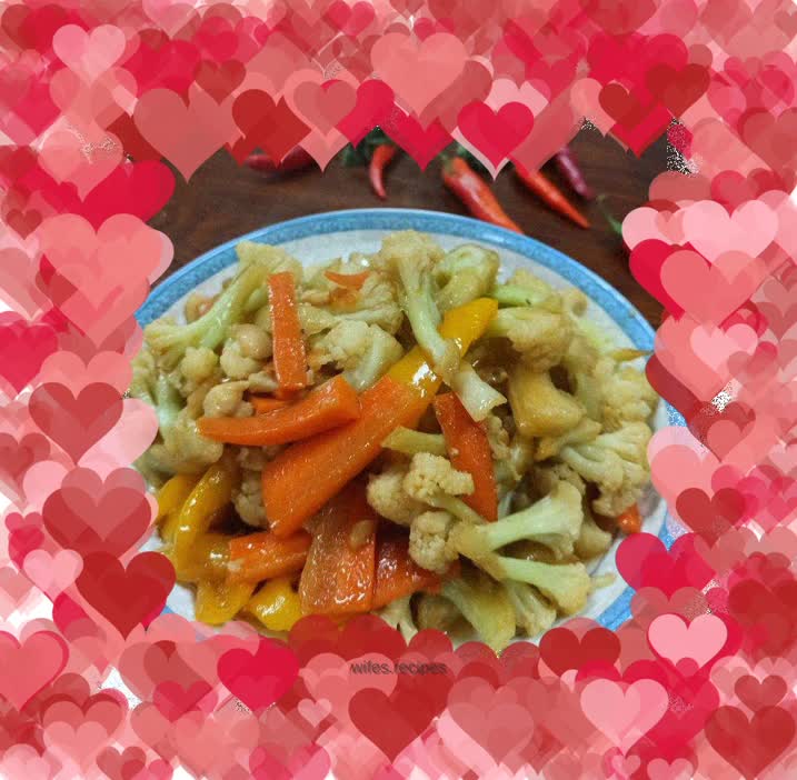 Grilled cauliflower and carrots
