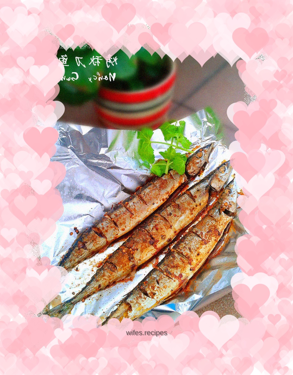 Grilled saury