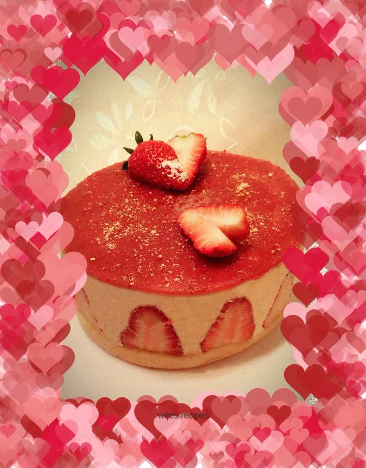 Strawberry Custard Mousse Cake