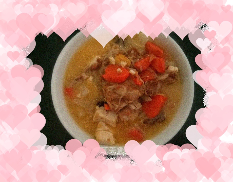 Braised pork ribs with radish