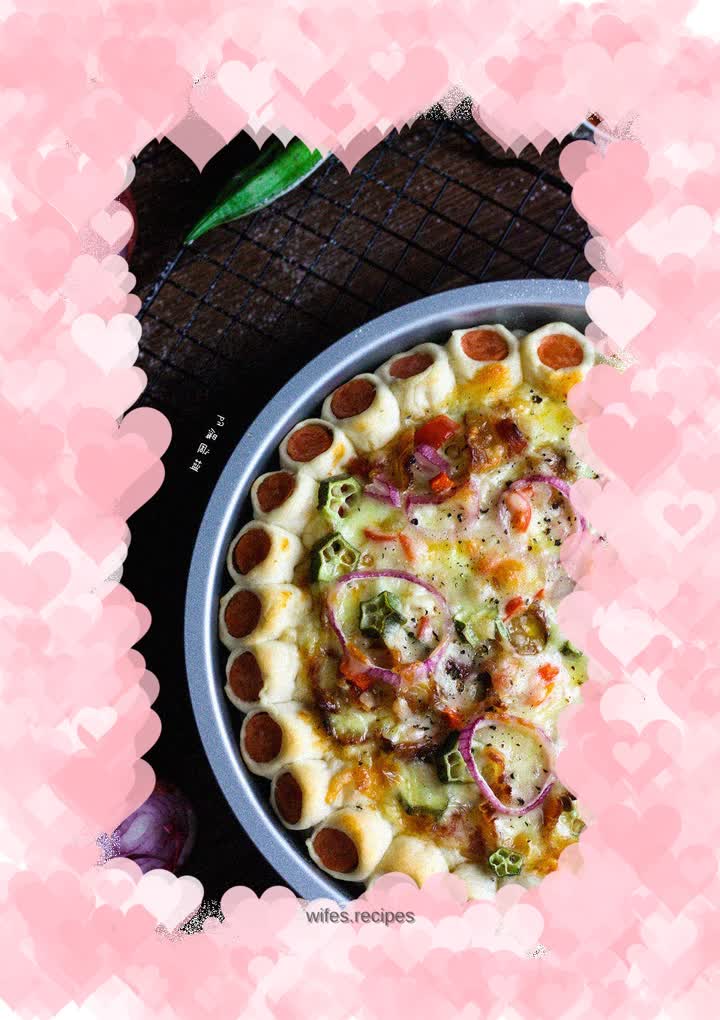 Ham lace bacon pizza