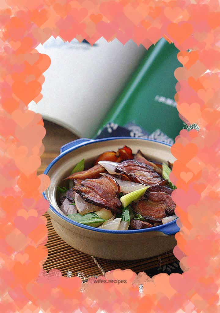 Onion and waxed pork belly