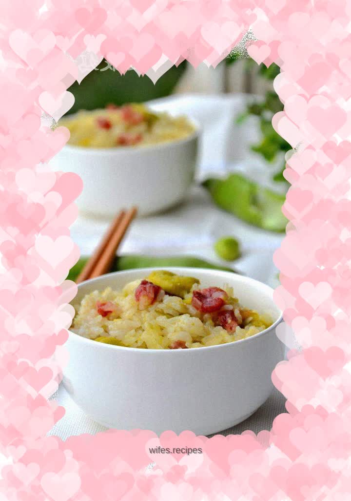 Sausage, watercress and rice