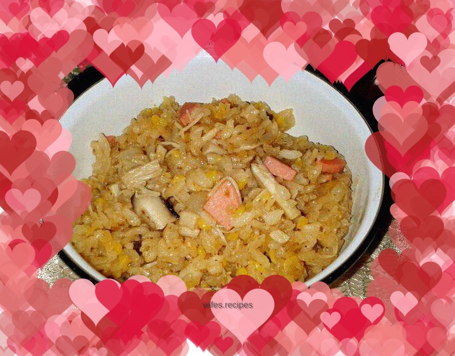 Braised rice with mixed mushrooms