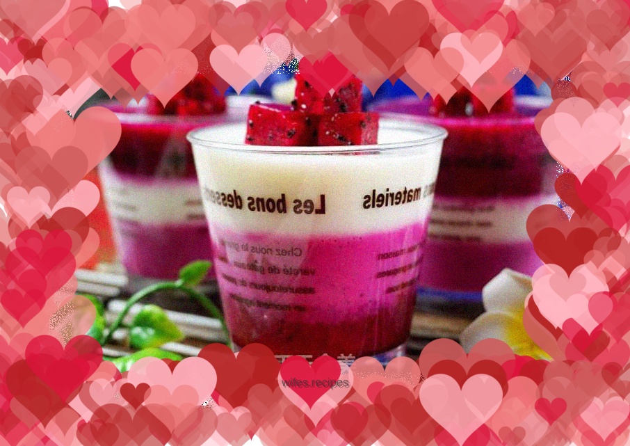 Dragon fruit pudding
