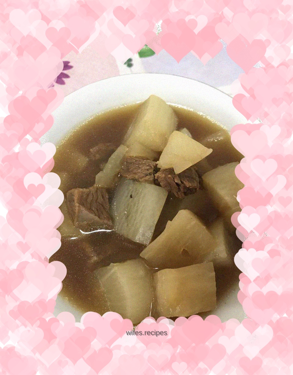 Beef and radish soup