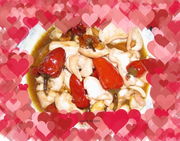 Stir-fried pork belly with homemade pickled peppers