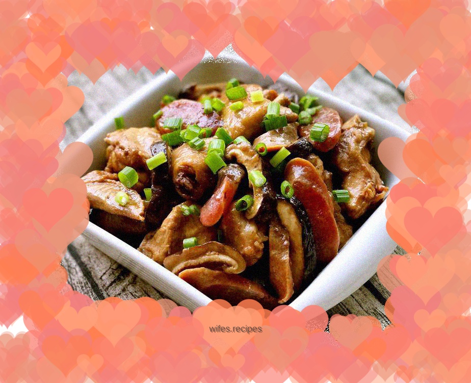 Steamed Chicken with Xiangru Sausage
