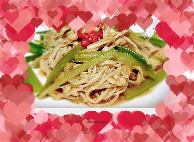 Celery Enoki Mushroom