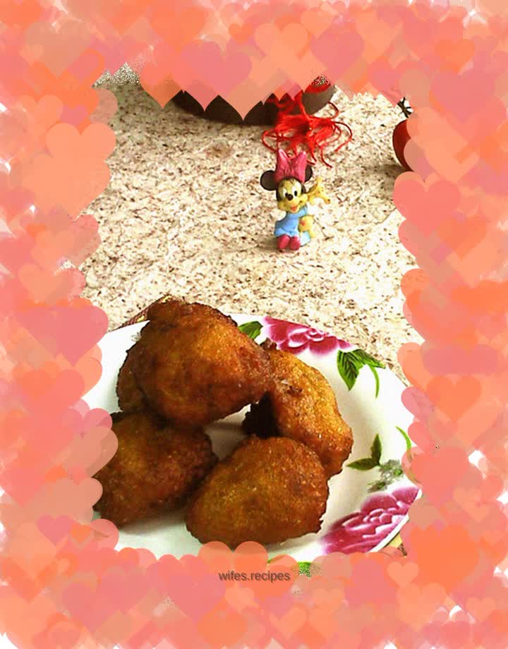 Fried glutinous corn cake