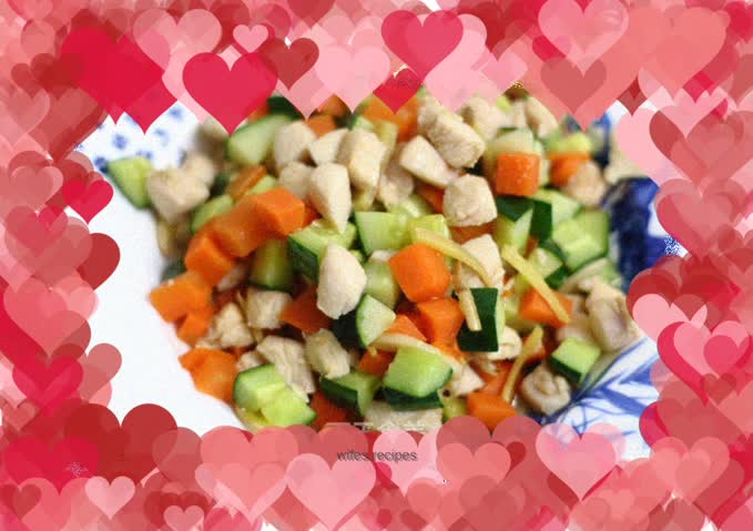 Home-style stir-fry: Stir-fried diced chicken