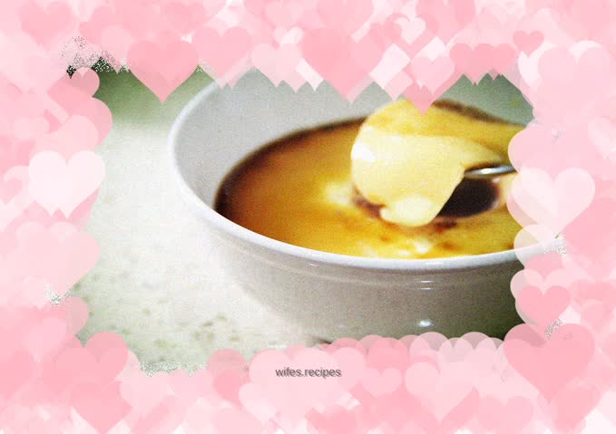Egg custard (you can make it look like pudding and it’s also addictive!)
