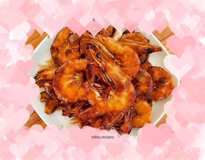 Braised prawns