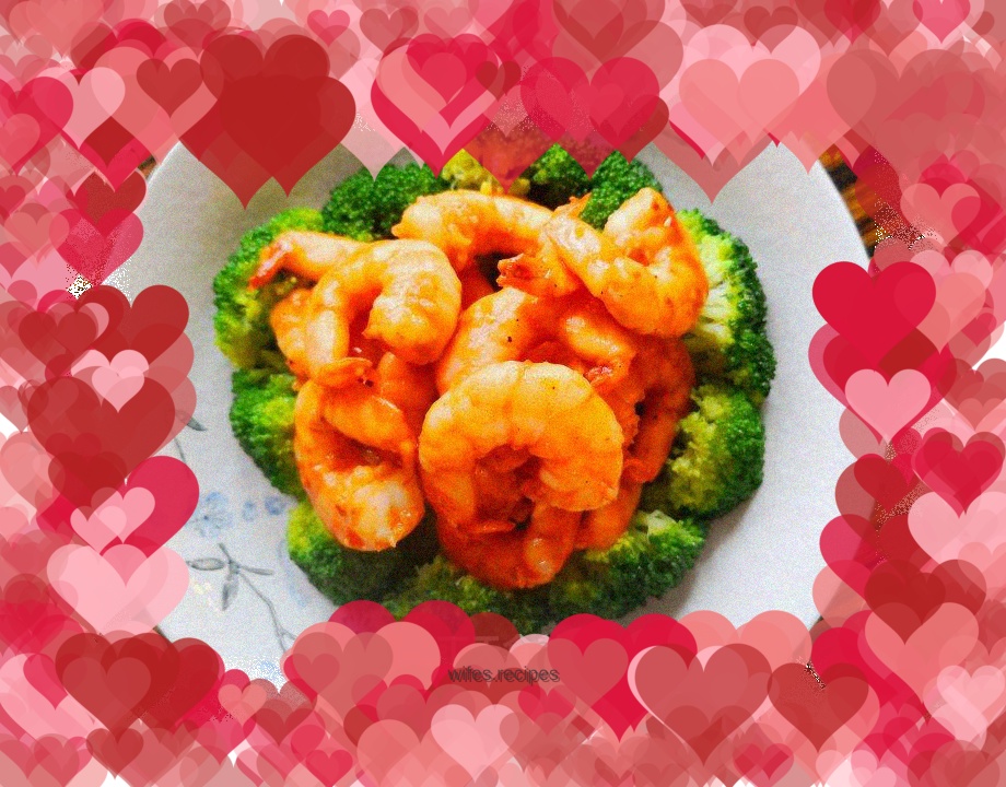 Flowers (shrimp with tomato sauce)