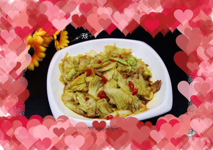 Hand-shredded cabbage