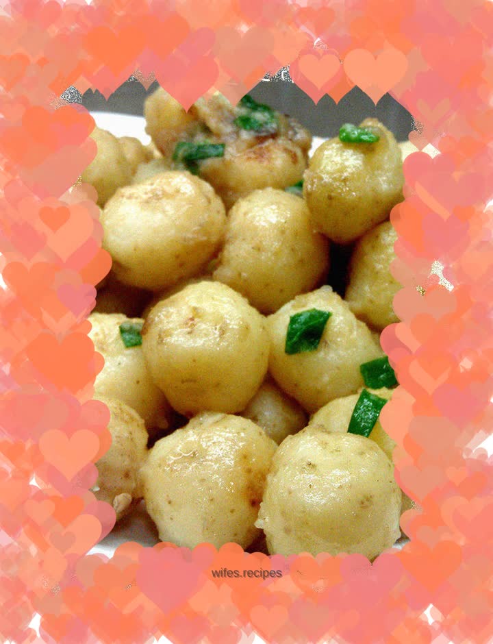 Scallion-flavored glutinous small potatoes