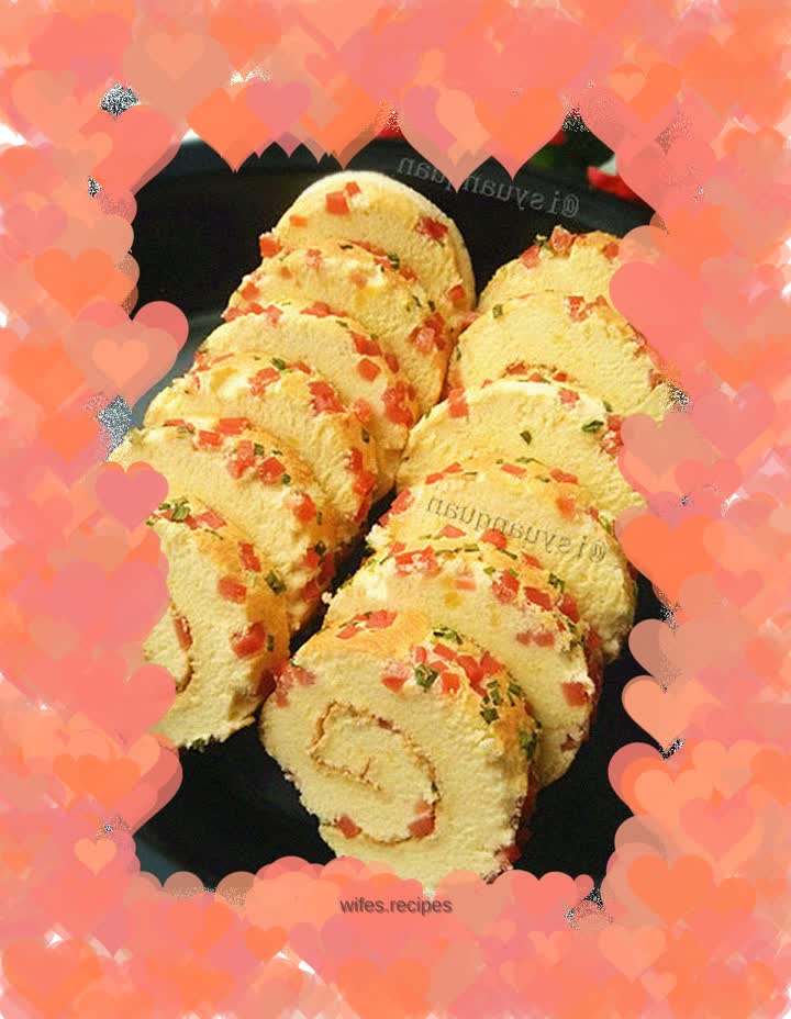 Scallion ham cake roll