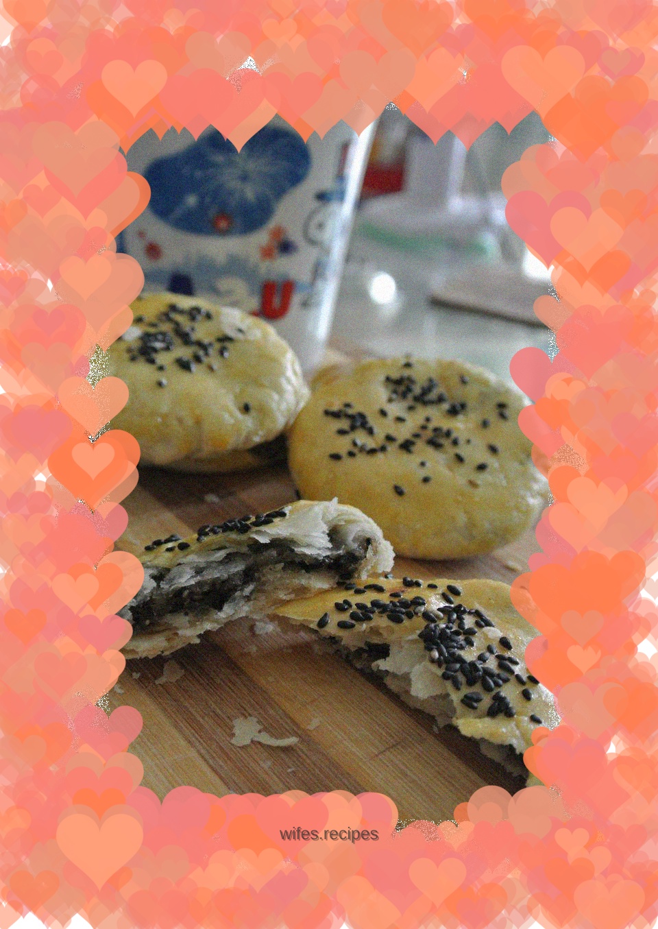 Black sesame shortbread