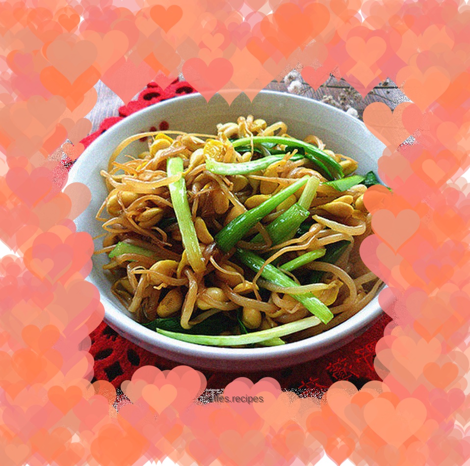 Vegetarian fried soybean sprouts