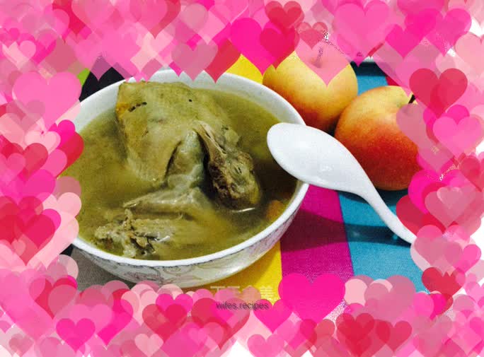 Donkey-hide rubber pigeon health soup