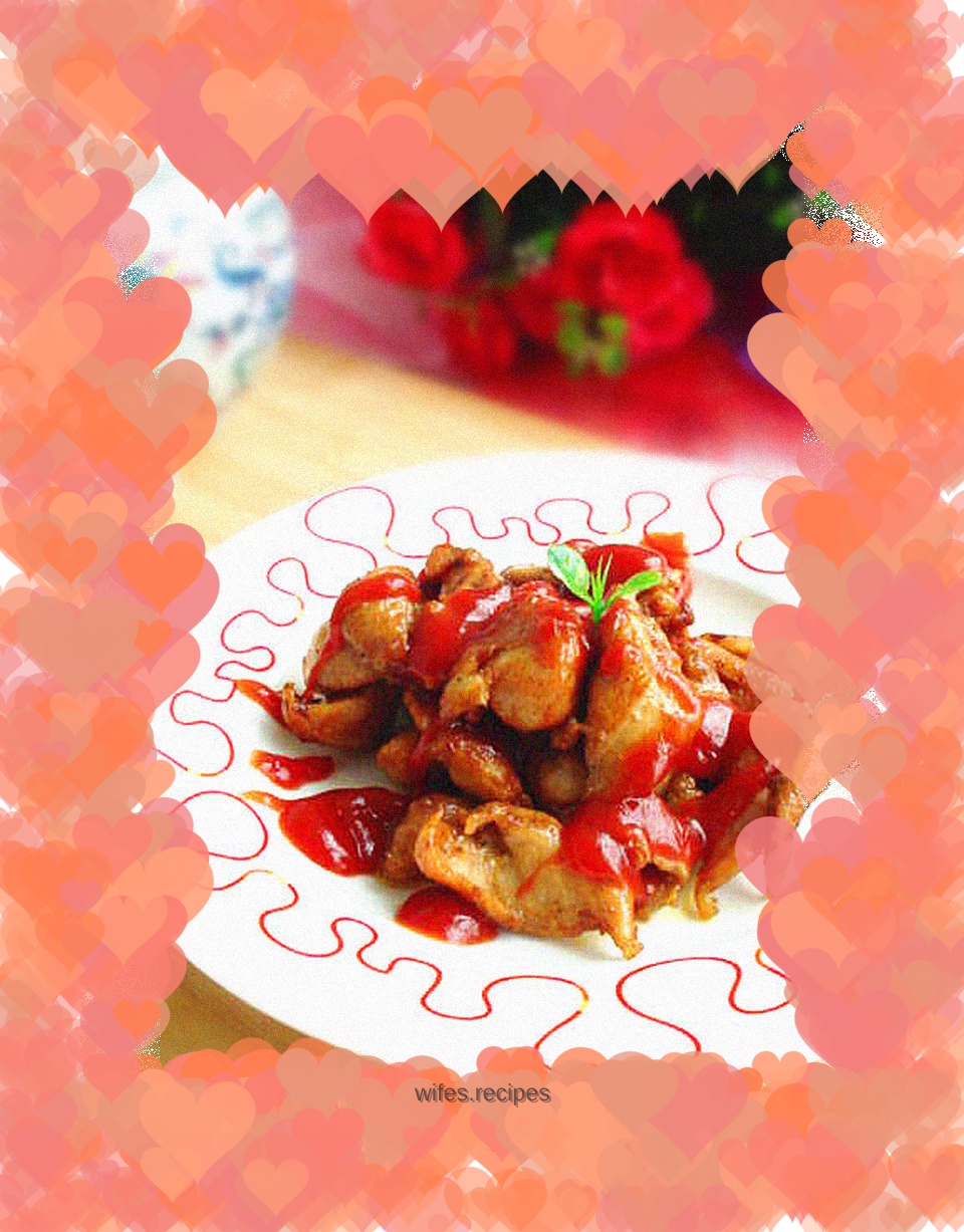 Dry fried chicken nuggets
