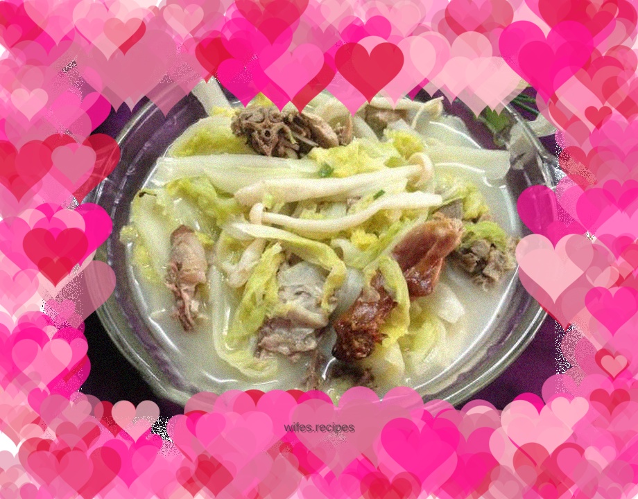 Duck Soup with Baby Cabbage