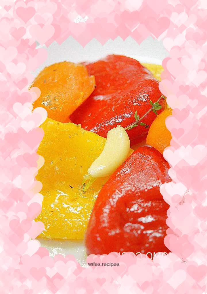 Western appetizer - olive oil pickled peppers