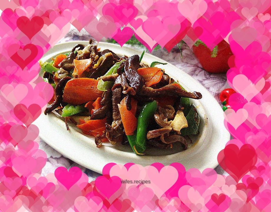 Stir-fried lamb heart