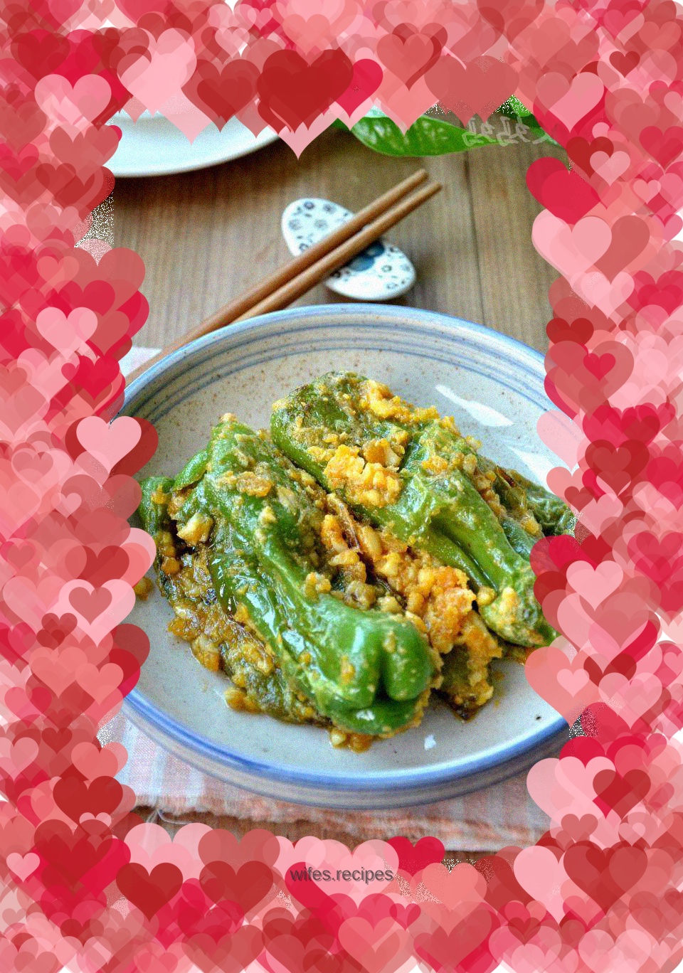 Salted egg yolk tiger skin green pepper