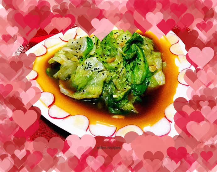 Shredded lettuce with oyster sauce