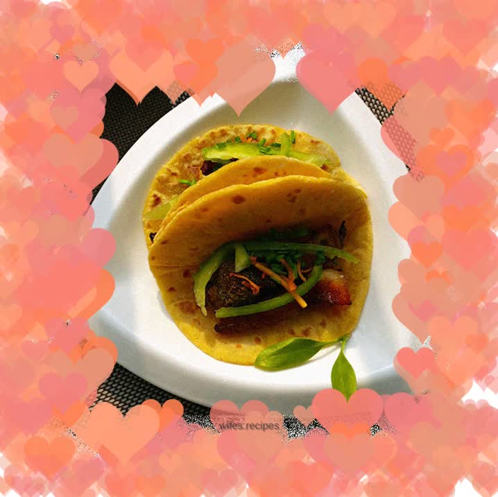 Orange milk crispy pork burrito