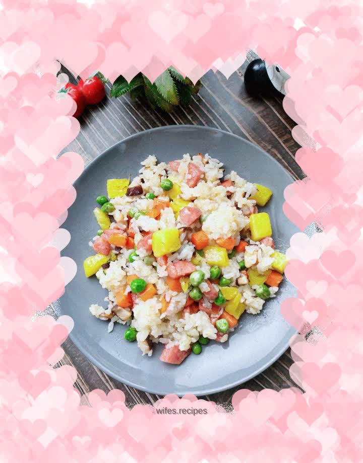 Colorful fried rice